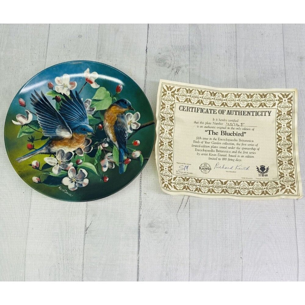 Edwin M Knowles Kevin Daniel ENCYCLOPEDIA BRITANNICA BIRDS Collector Plate Set 4 - Picture 8 of 14